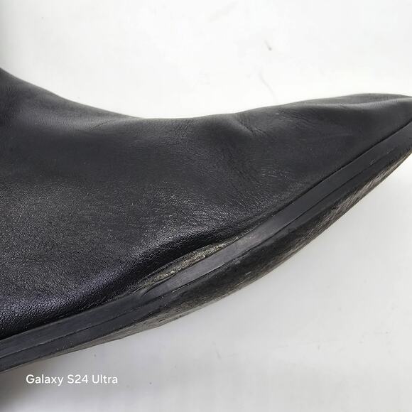 Michael Kors Black Leather Knee High Boot Tall Riding Zippered Boots Women's 8M - Picture 11 of 13